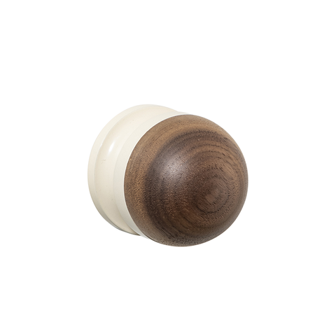 Hemispheres H02 Knob on Rose BW