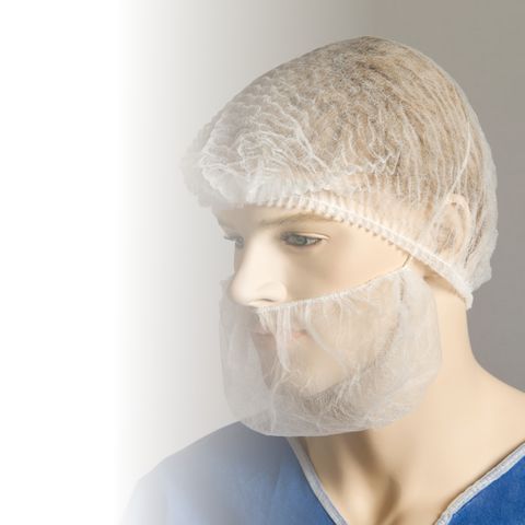 Beard Covers Single Loop - White