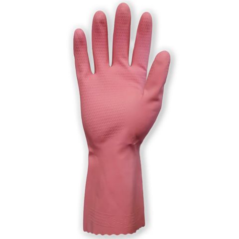 Silverlined Pink Rubber Glove 7