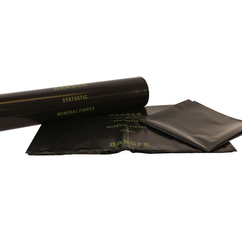 Black Synthetic Mineral Fibre Bags - Printed