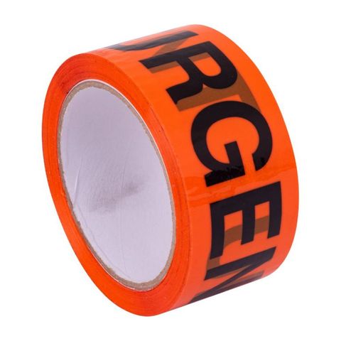 Stylus Acrylic "URGENT" Tape - Fluro Orange/Black