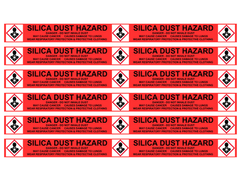 Silica Dust Hazard Tape