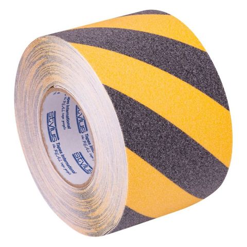 Anti Slip - Yellow/Black Stripe 100mm