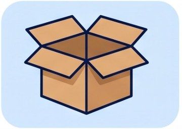 Open cardboard box