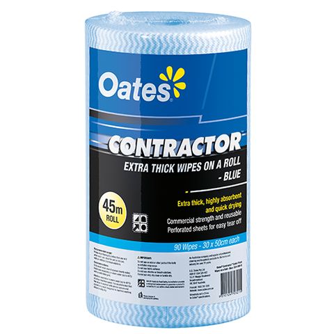 Oates Extra Thick Wipes 30cm x 50cm x 45m - Blue
