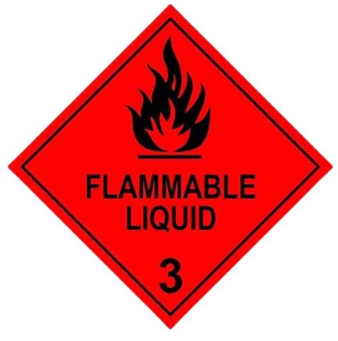 Flammable Liquid 3 – DG Label - 100x100mm