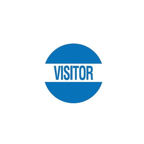 "VISITOR" HARD HAT LABEL