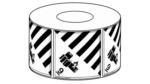 Lithium Battery Warning Labels - 100x100mm - 500/roll