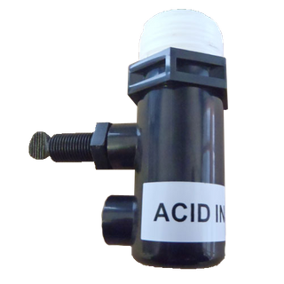 ACID ONLY INLET BODY (BLACK)