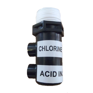 ACID / CHLORINE INLET BODY (BLACK)