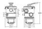 MPV 2” VALVE C/W 3 x UNION SET & PRESSURE GAUGE