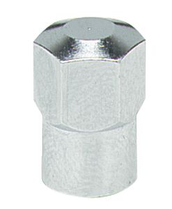 valve cap metal hex type (100)