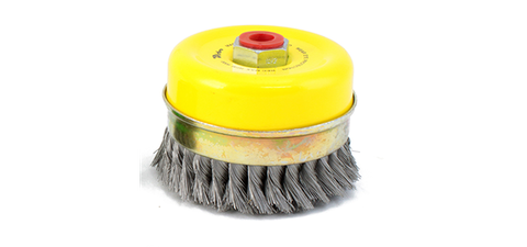 100mm skirted wire brush 14mm x 2mm