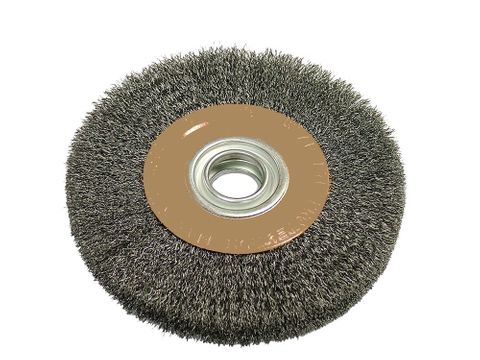 75mm x 6mm fine wire brush 10mm arbor hole