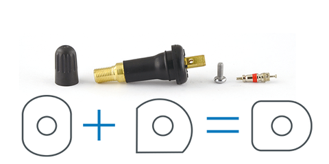 dual fitment snap in TPMS valve BLV449