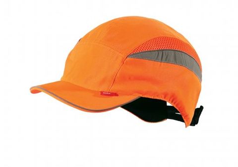 safety bump cap long peak - Hi Viz Orange