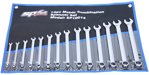 14pc ring and open end spanner set 6-19mm sp tools