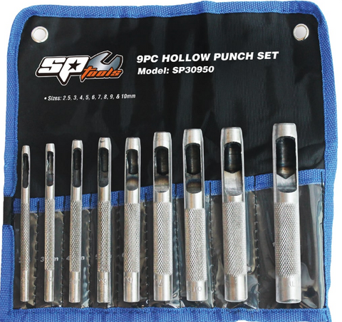 punch set hollow 9 piece sp tools