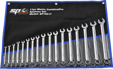 17pc ring and open end spanner set sp tools metric sp tools