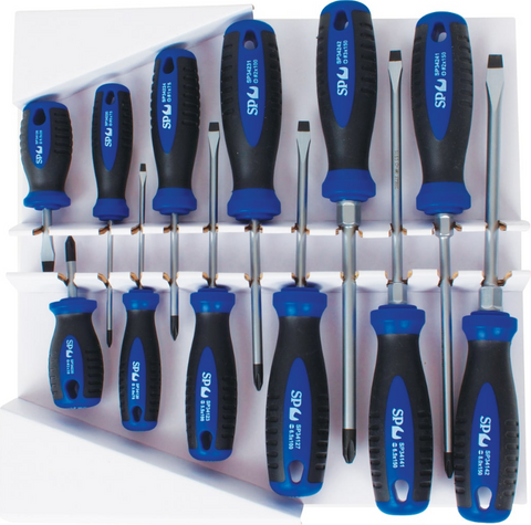 12pc screwdriver set  phillips / slotted sp tools