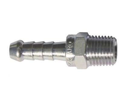 8mm hose barb insert to 1/4" thread male BSP