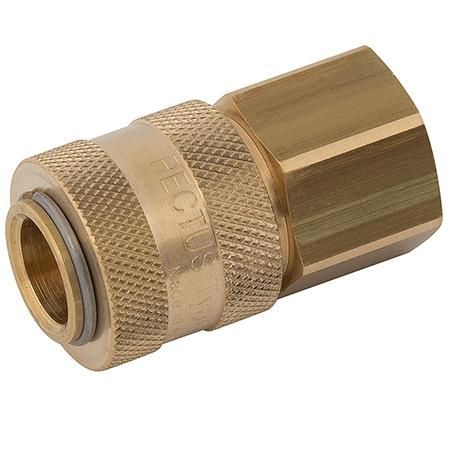 Rectus 1/4" brass coupler (Hi Flow type 13)