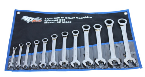 gear drive SEA spanner set 12pc 0' offset sp tools