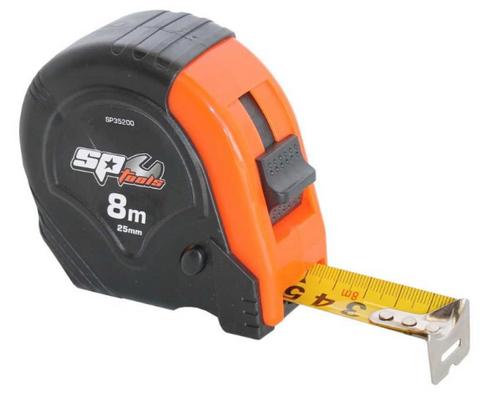 tape measure 8m x 25mm sp tools