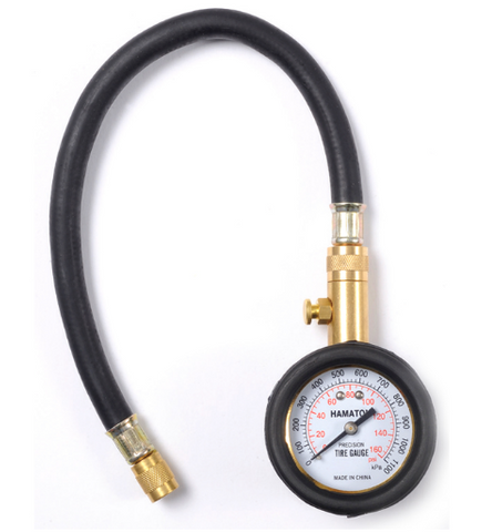 dial gauge 0-160psi w/bleed valve, 14" hose Xtraseal