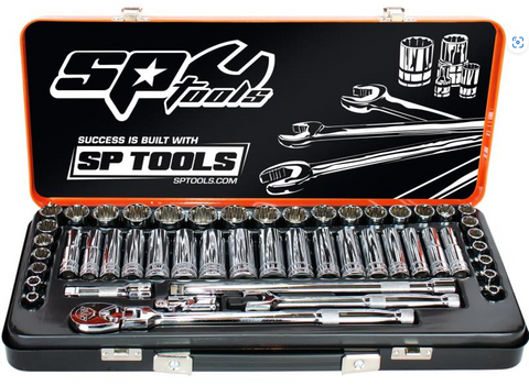 3/8dr 6pt &12pt 51pc socket set metric SAE sp tools