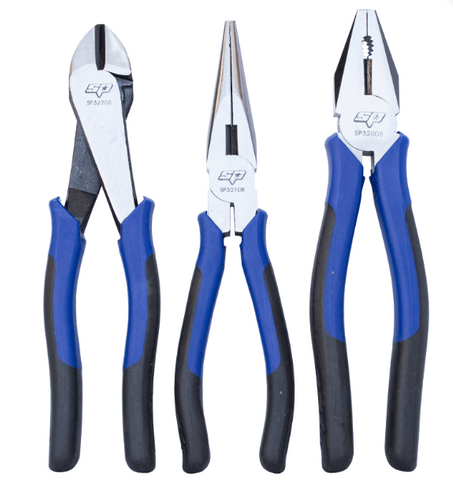 plier/cutter set 3pc 200mm sp tools