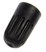 black sealing cap for rubber TPMS valve (long)