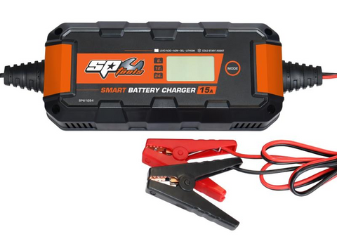 smart battery charger- 15amp 6, 12, 24v sp tools