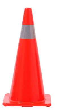 traffic cones (pack of 5) 700mm high with reflector band.