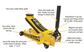 2700kg super duty trolley jack Yellow Jacket