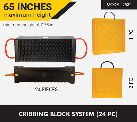 cribbing set 24pc, 1650mm max height 100 ton pro series - ESCO