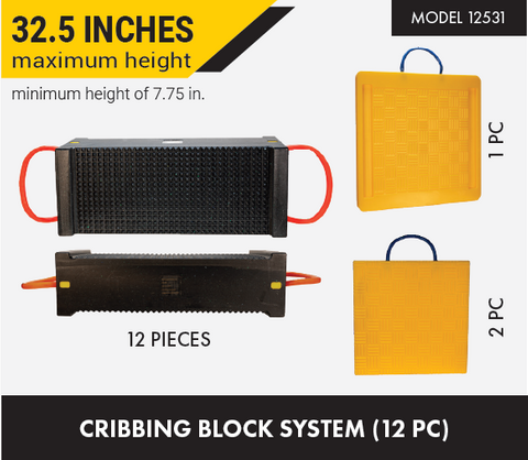 cribbing set 14pc, 825mm max height 100 ton pro series - ESCO