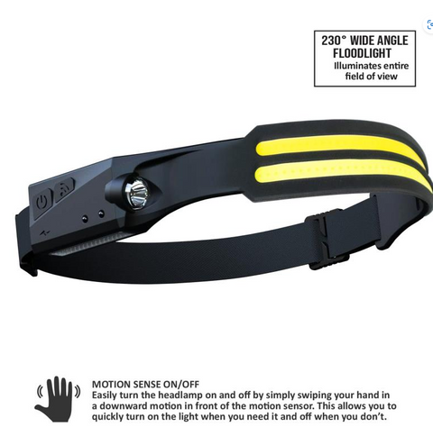 double strip COB slimline head lamp - sp tools