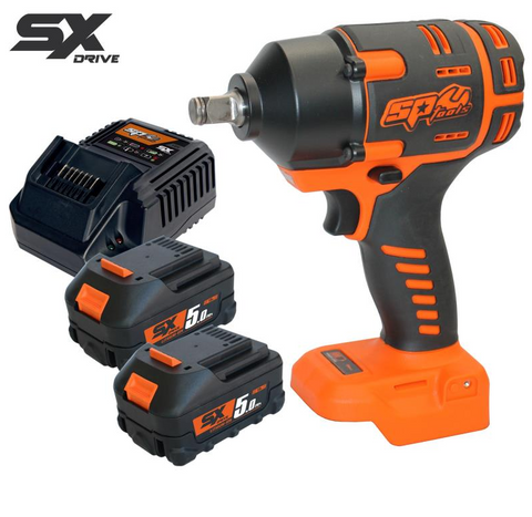 18v 1/2" cordless impact wrench 2x 6.0AH bat SP Tools