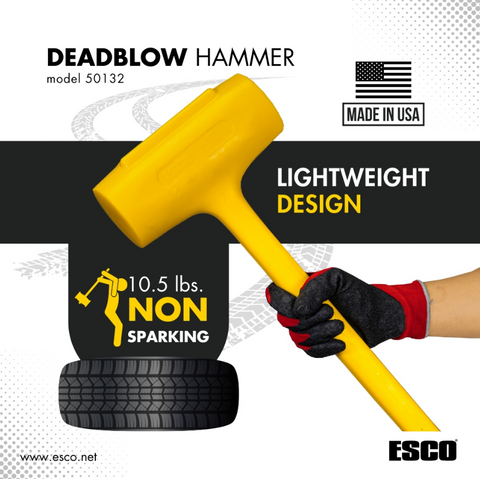4.75kg poly dead blow hammer, 760mm long esco