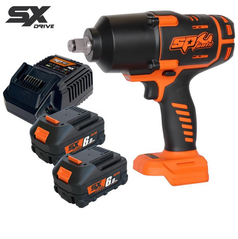 18v 3/4" cordless impact wrench kit 6.0AH - SP Tools