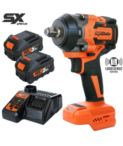 18v 1/2" cordless impact kit 2x 5.0AH bat 850nm SP Tools