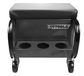workshop roller seat, three drawer black