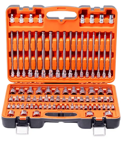 hex and torx bit set 84pc 1/4, 3/8, 1/2" - sp tools