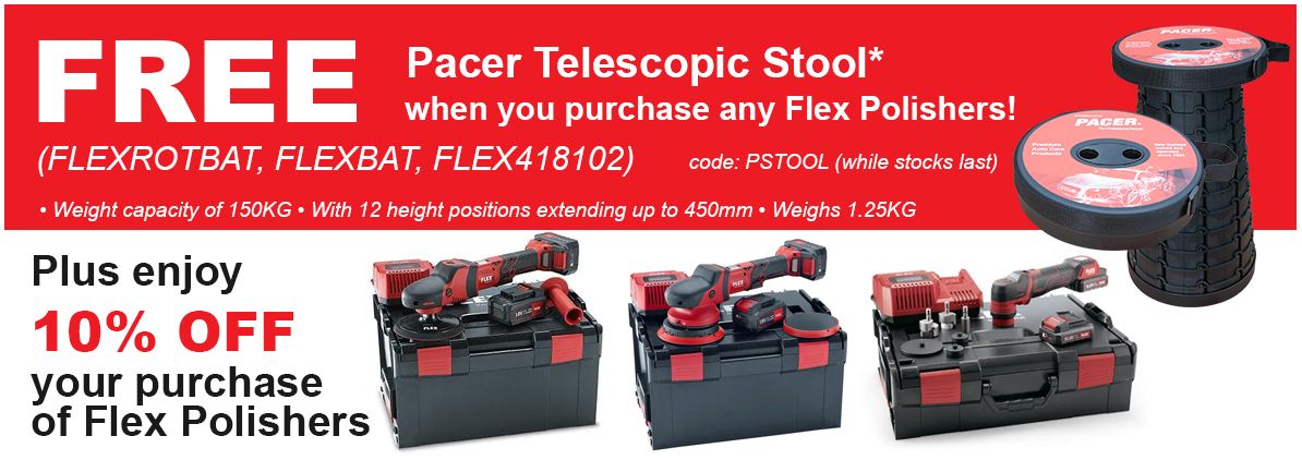 Free Pacer Stool if you purchase Flex Polishers