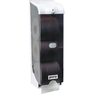 TOILET ROLL DISPENSER CLEAR TRIPLE ROLL