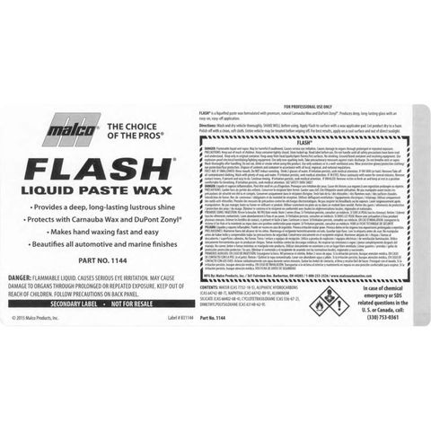 Flash Liquid Paste Wax-Malco - Flash Auto Detailing Products