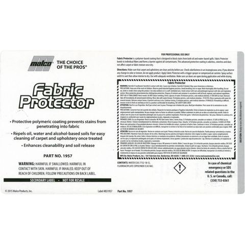 FABRIC PROTECTION SECONDARY LABE