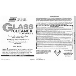 GLASS CLEANER SECONDARY LABEL