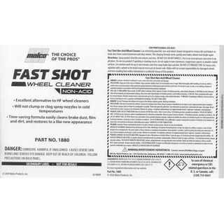 FAST SHOT WHEEL CLEANER SECONDARY LABEL